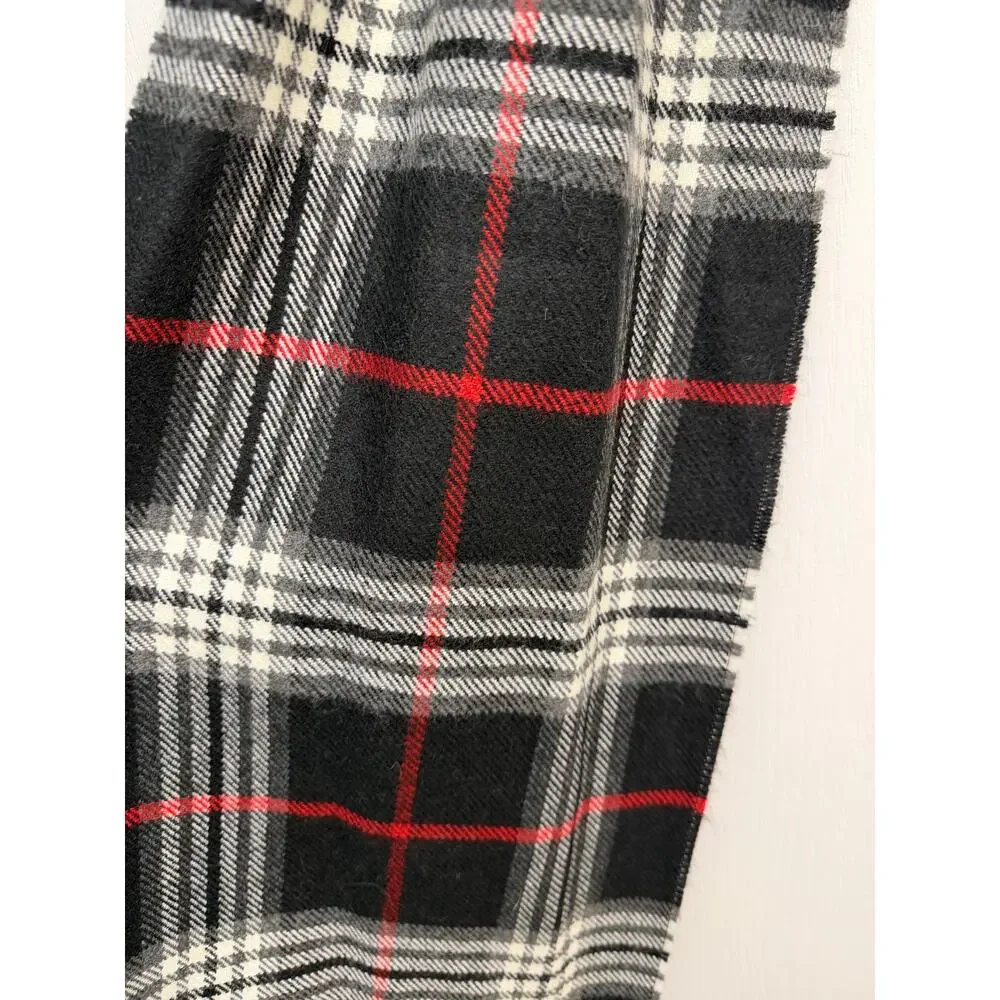 VERAAS Plaid Fringe Scarf